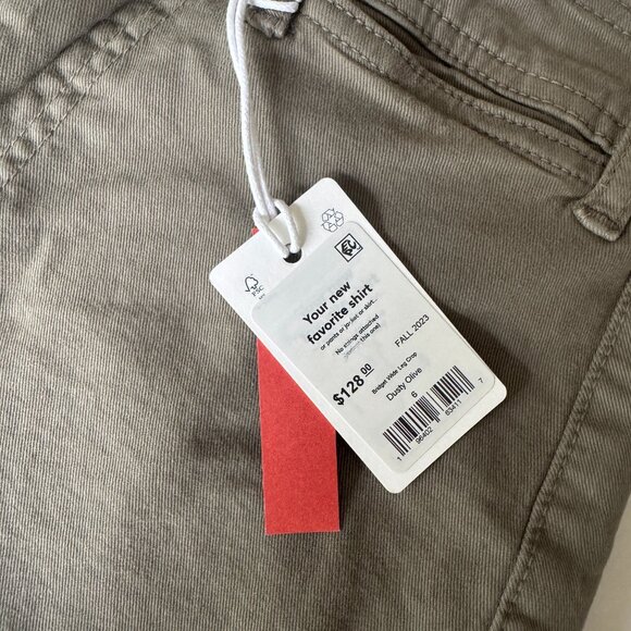 Marine Layer Bridget Crop Pants Dusty Olive Size 6 NWT - Picture 8 of 10